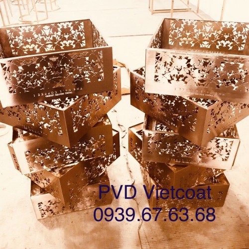 Hộp đèn PVD màu Rose
